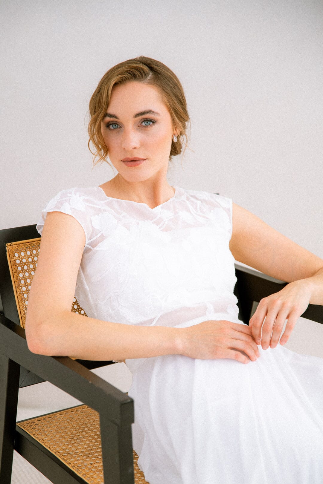 Gemustertes Braut Top aus Chiffon – Eniz noni