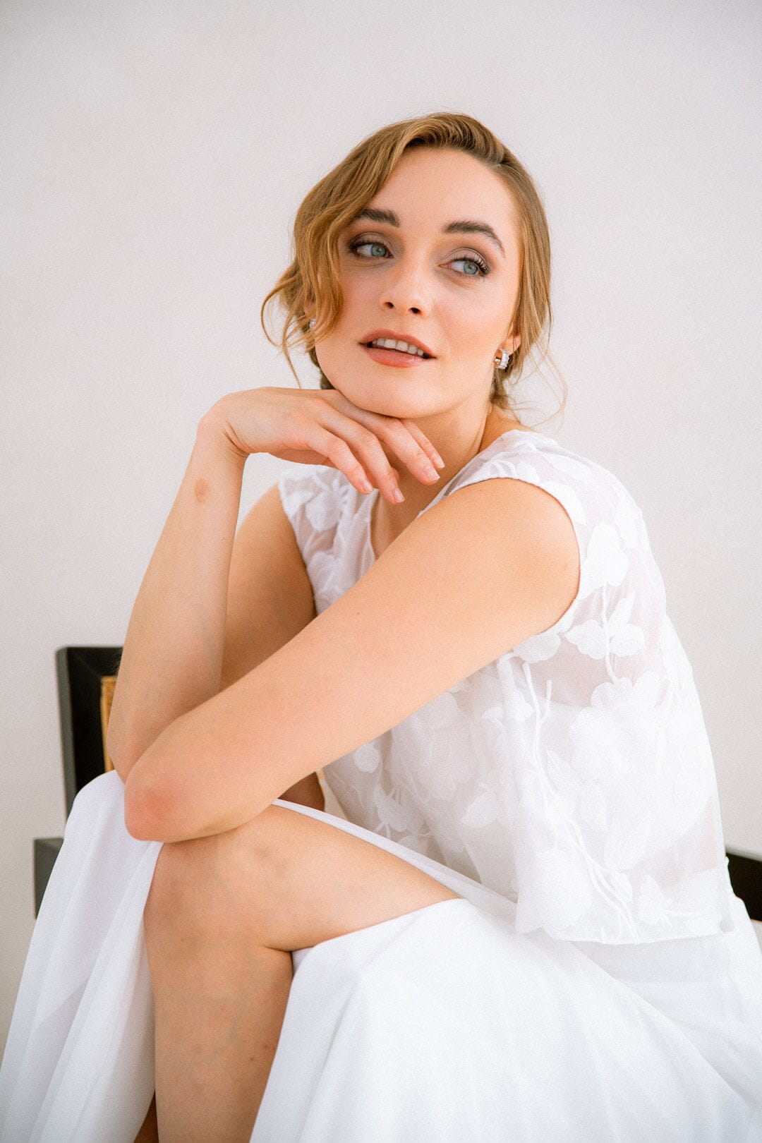 Gemustertes Braut Top aus Chiffon – Eniz noni