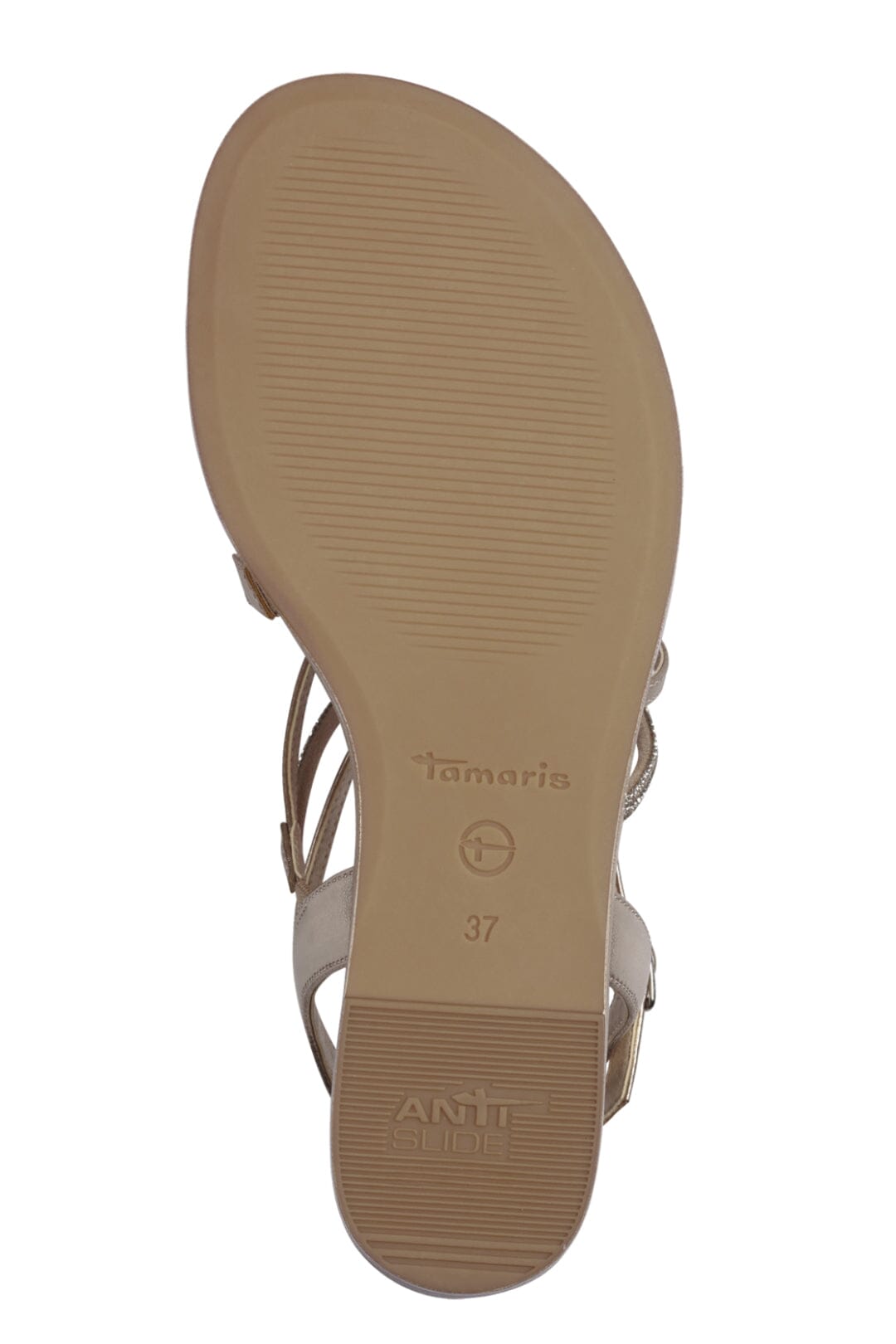 Goldfarbene Braut Sandalen in Riemchenoptik – Tamaris