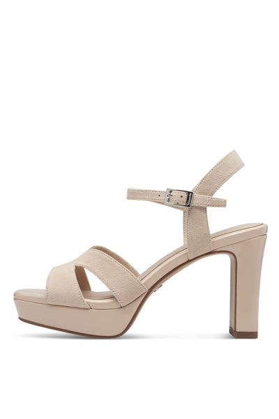 Hohe Plateau-Sandaletten in Nude – Tamaris