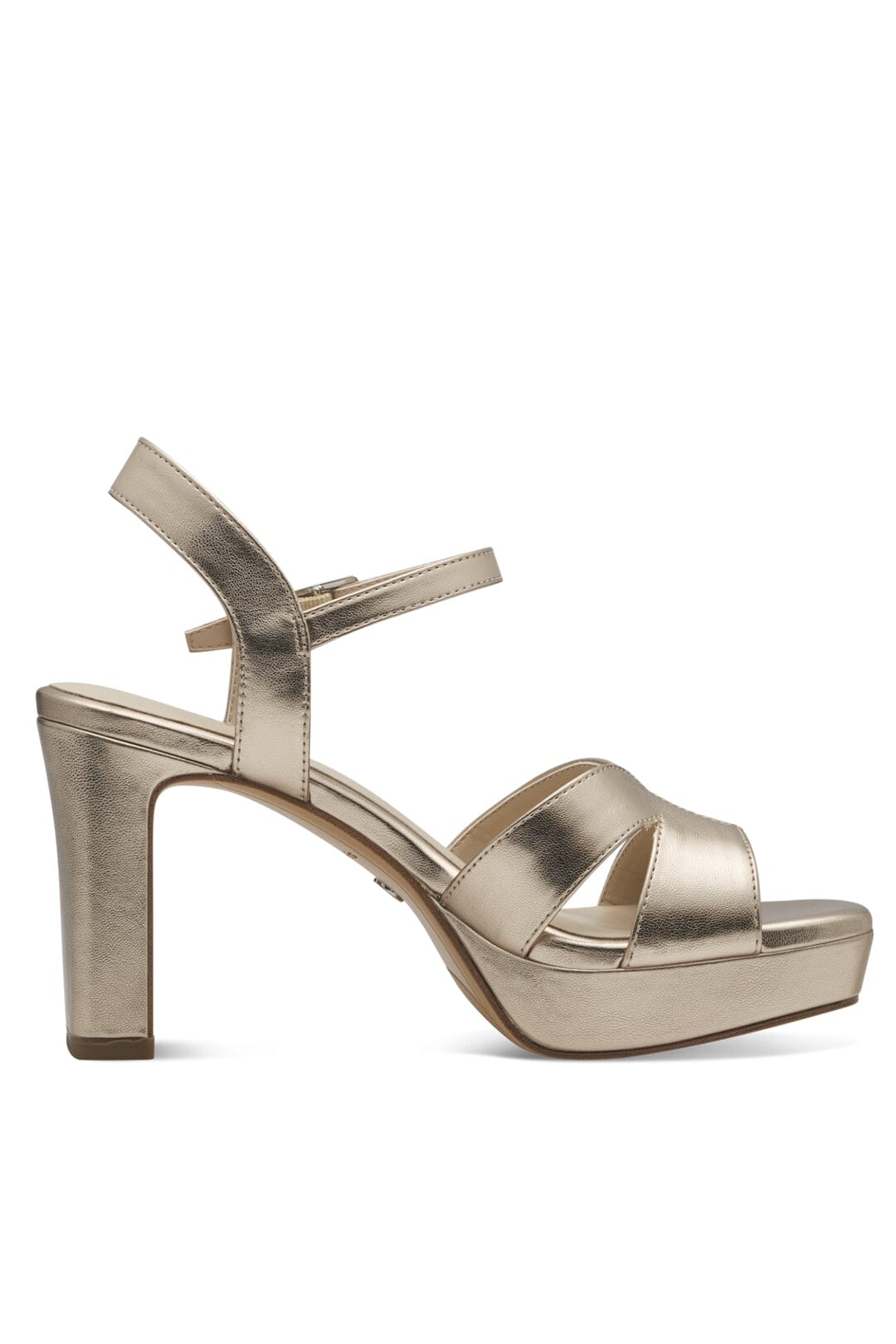 Light Gold High Block Heel Sandals – Tamaris – noni