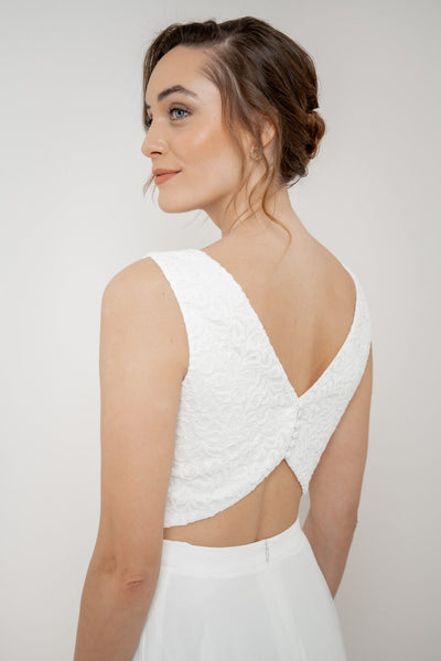 Kurzes Spitzen-Braut Top – Timea noni