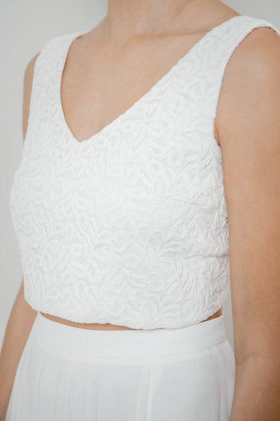 Kurzes Spitzen-Braut Top – Timea noni