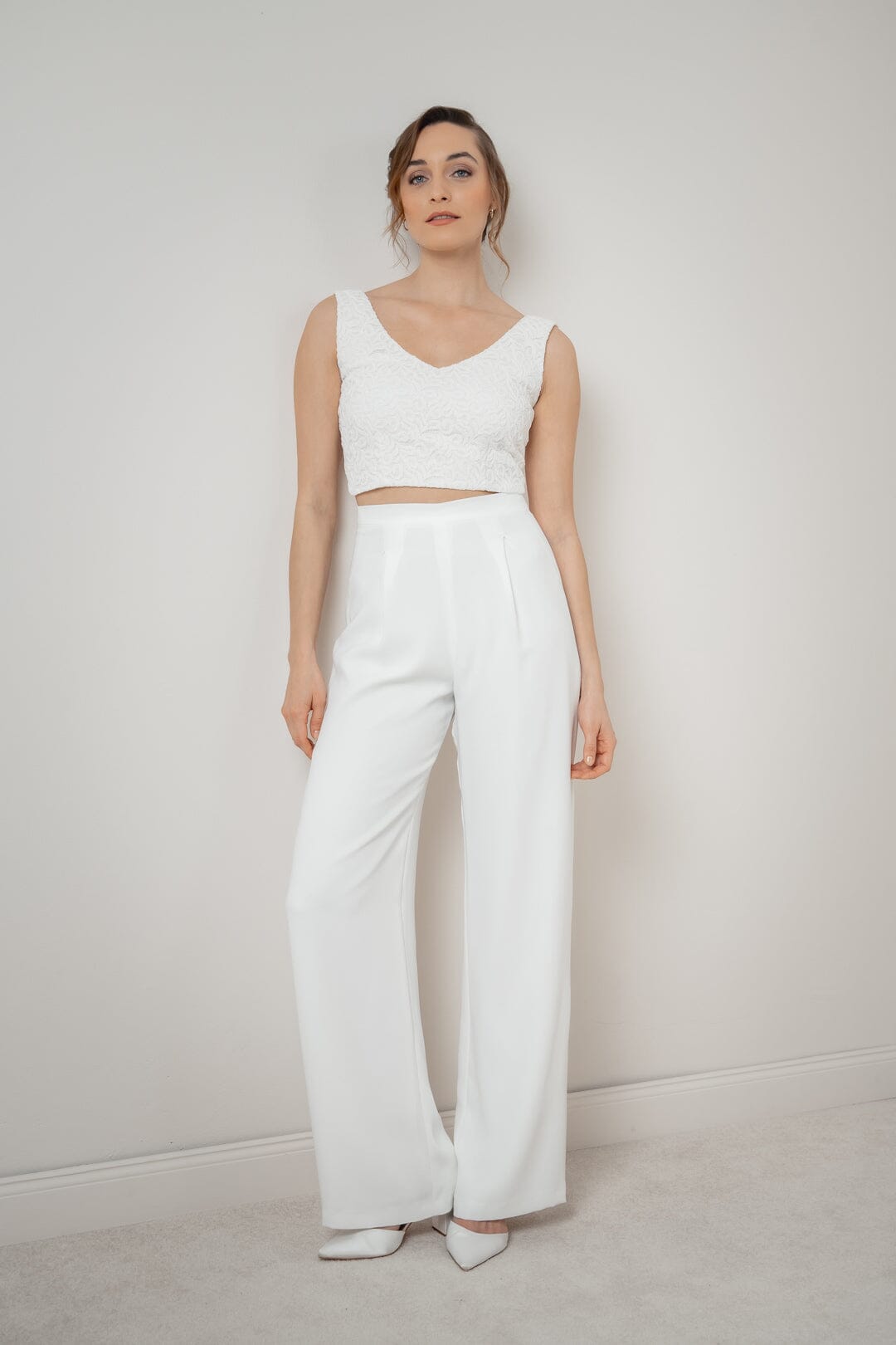 Kurzes Spitzen-Braut Top – Timea noni