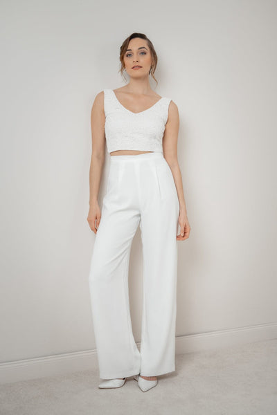 Kurzes Spitzen-Braut Top – Timea noni