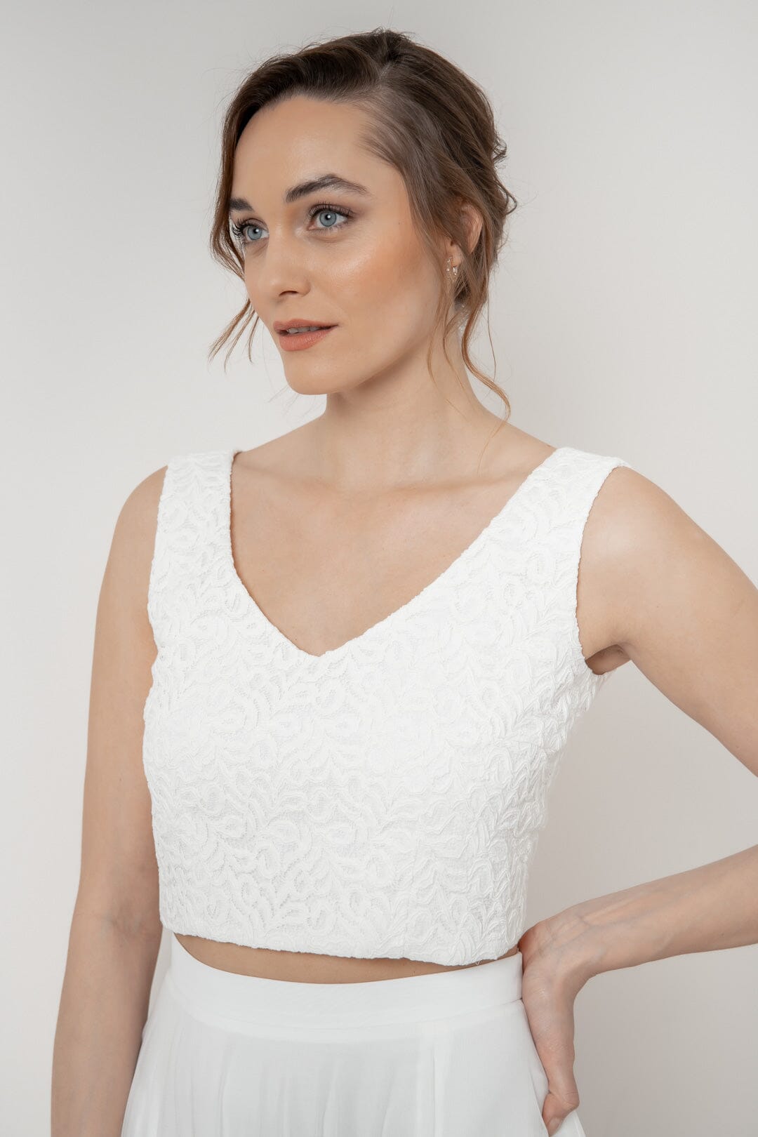 Kurzes Spitzen-Braut Top – Timea noni