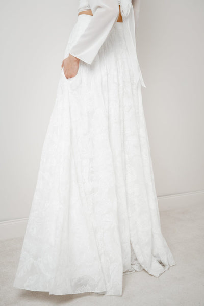 Langer Rock mit Federmuster – Gillianne noni Outlet