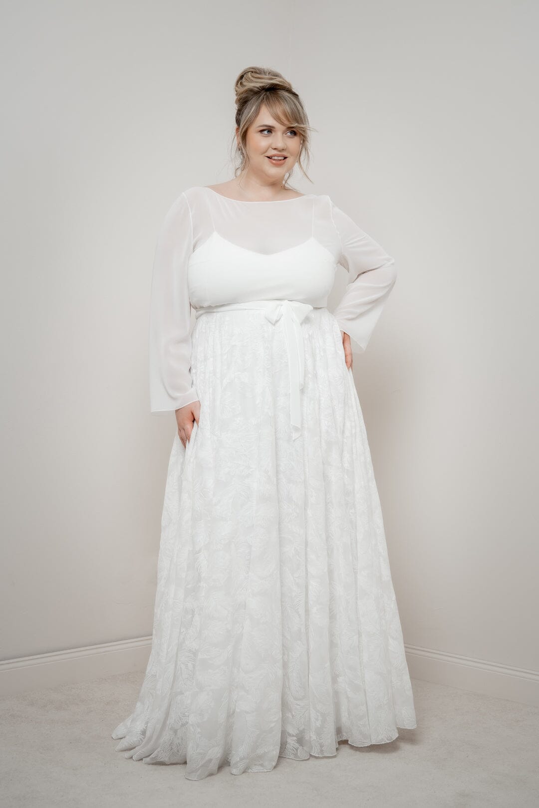 Langer Rock mit Federmuster – Gillianne noni Outlet