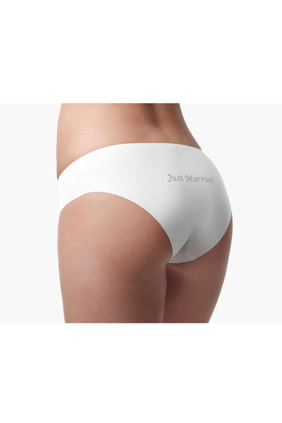 Nahtloser Mikrofaser-Slip "Just Married"