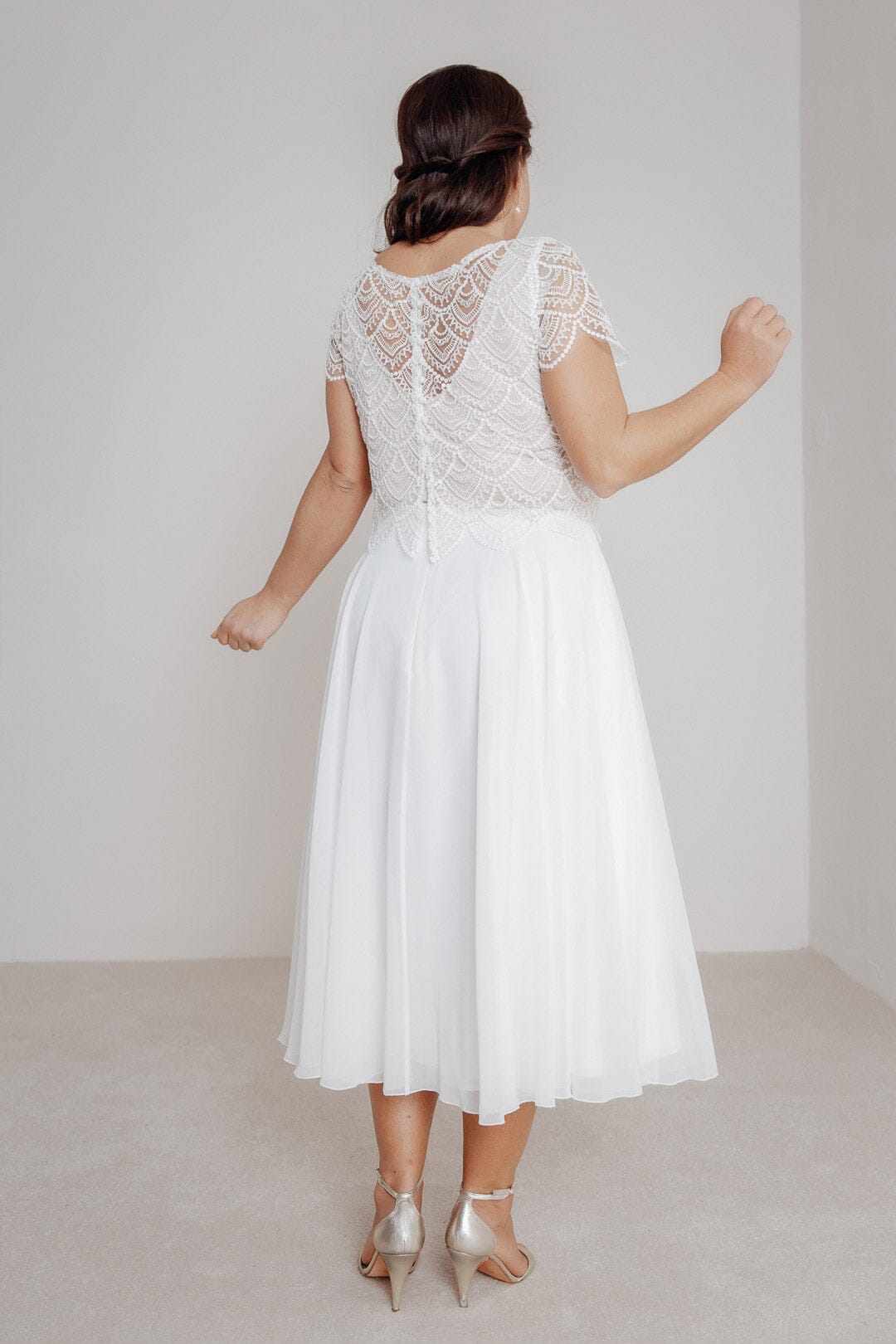 Midi Chiffonrock für die Hochzeit – Emmi noni Curvy OUTLET