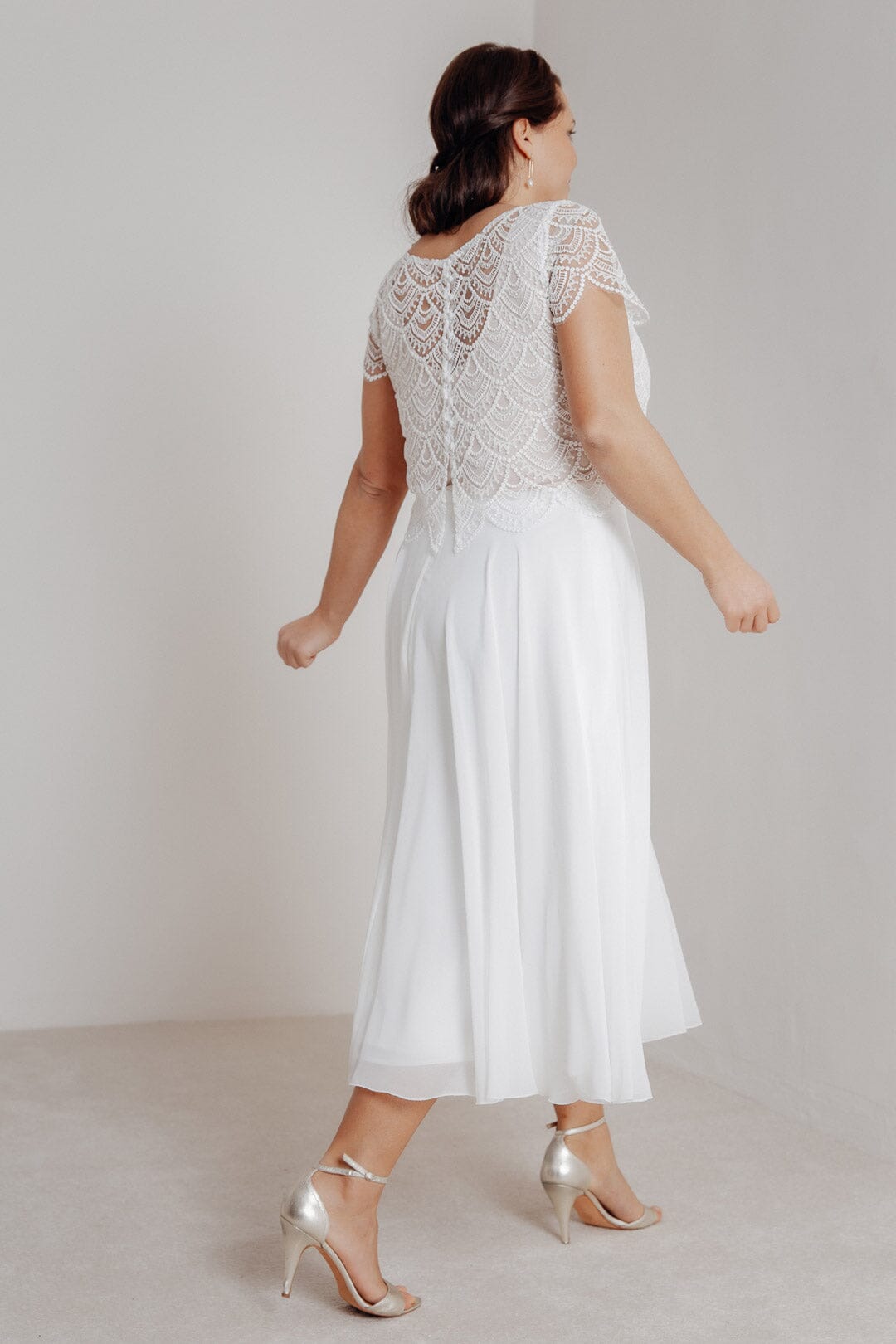 Midi Chiffonrock für die Hochzeit – Emmi noni Curvy OUTLET