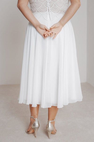 Midi chiffon skirt - Emmi noni Curvy OUTLET