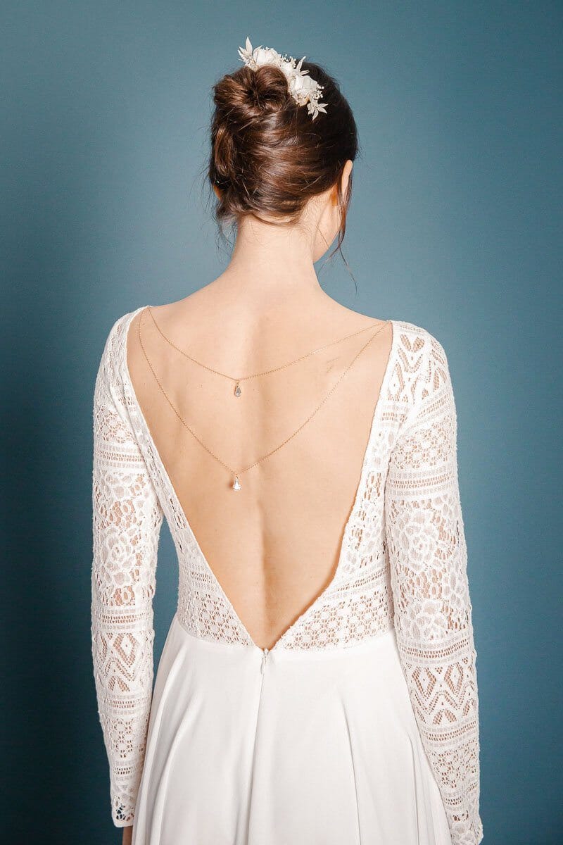 Wedding dress back chain discount