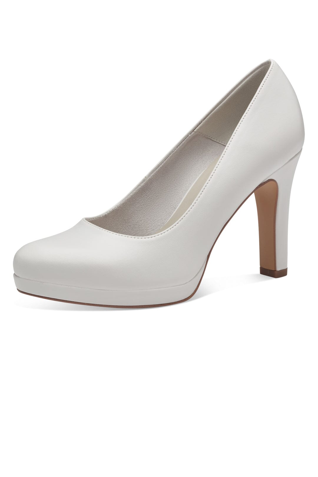 Plateau Pumps für die Hochzeit in Matt-Weiß – Tamaris