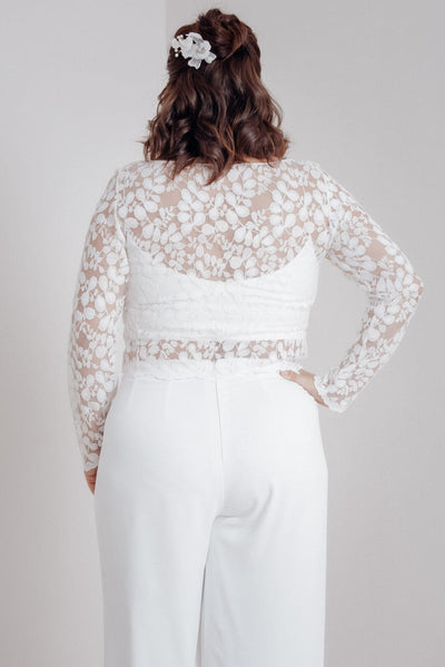 Plus Size Braut Hose in Ivory – Tihana noni Curvy