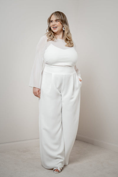 Plus Size Braut Hose mit weitem Bein – Zari noni Curvy