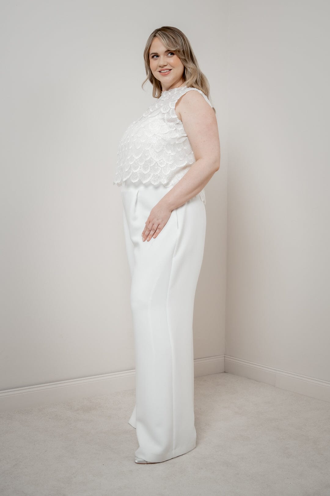 Plus Size Braut Hose mit weitem Bein – Zari noni Curvy