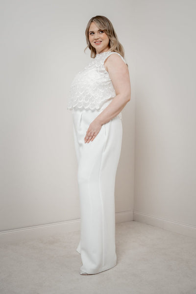 Plus Size Braut Hose mit weitem Bein – Zari noni Curvy