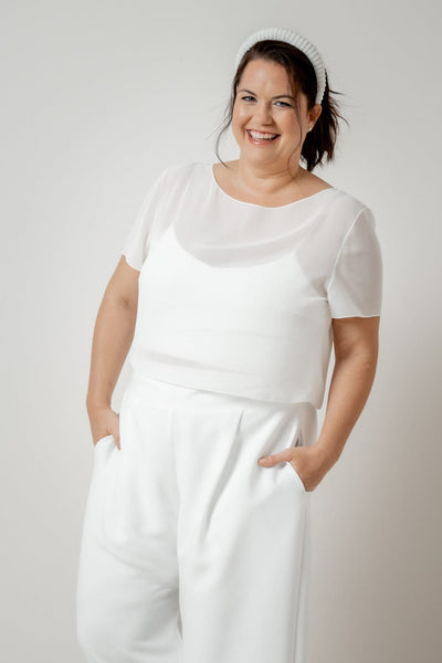 Plus Size -Braut Top aus Chiffon – Lani noni Curvy