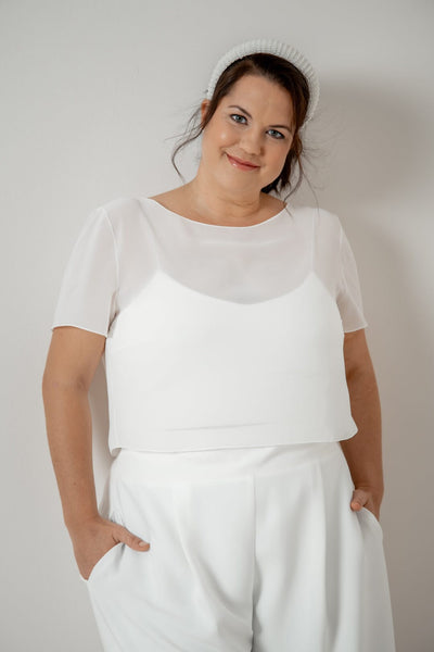 Plus Size -Braut Top aus Chiffon – Lani noni Curvy