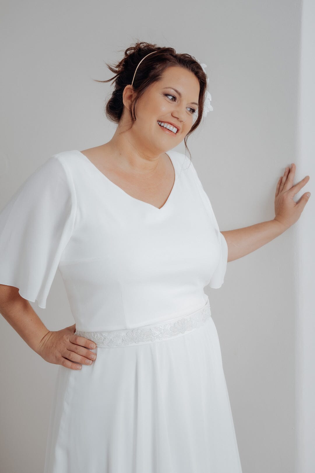 Plus Size Braut Top mit weiten Ärmeln – Amelie noni Curvy