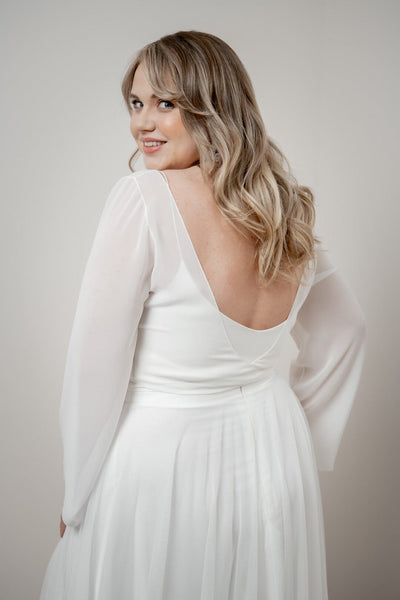 Plus Size Chiffon-Braut Top – Beeke noni Curvy