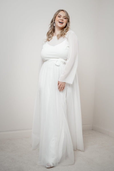 Plus Size Chiffon-Braut Top – Beeke noni Curvy
