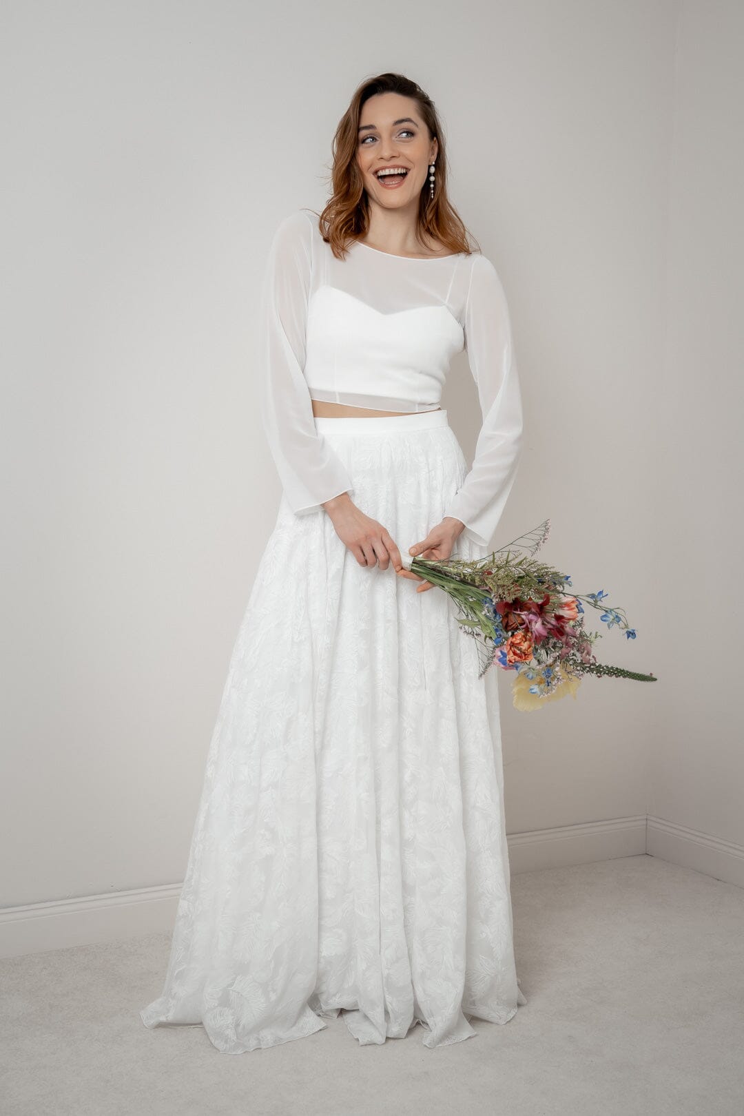 Rückenfreies Chiffon-Braut Top – Beeke noni
