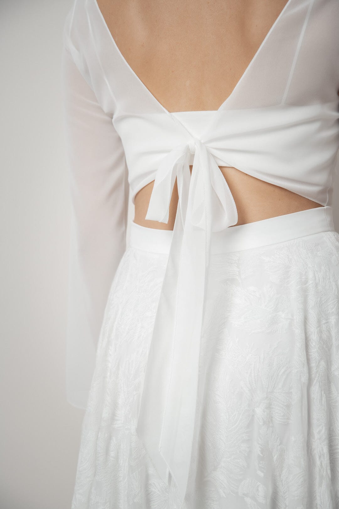 Rückenfreies Chiffon-Braut Top – Beeke noni