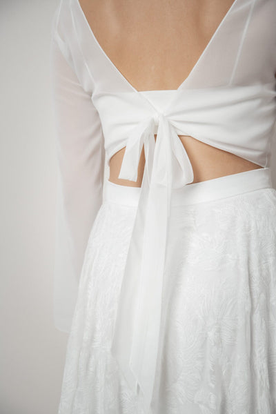 Rückenfreies Chiffon-Braut Top – Beeke noni
