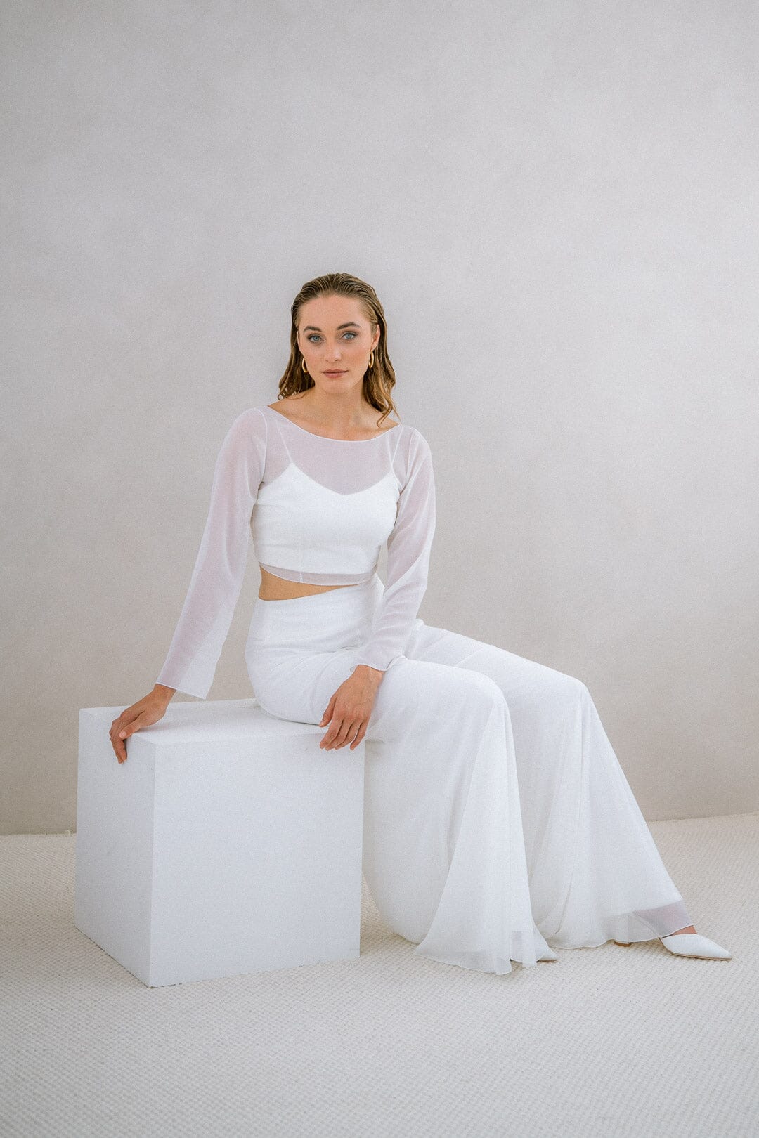 Rückenfreies Chiffon-Braut Top – Beeke noni