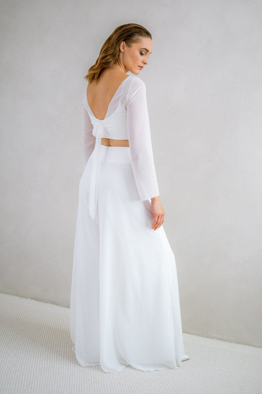 Rückenfreies Chiffon-Braut Top – Beeke noni