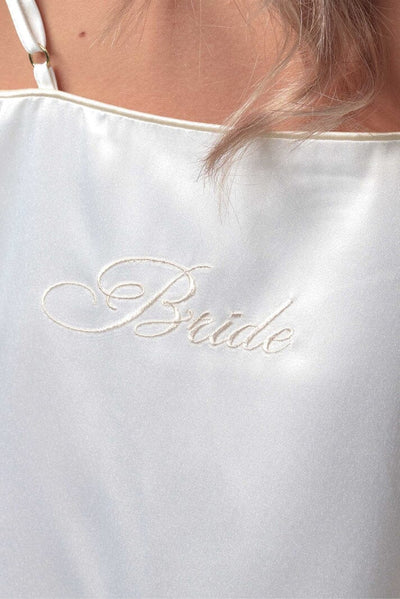 Satin-Nachthemd mit "Bride"-Schriftzug
