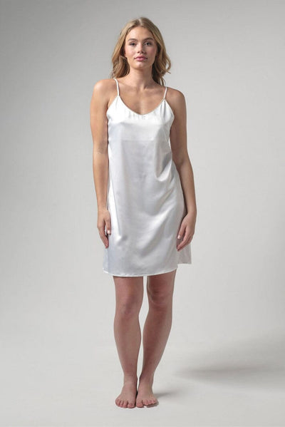 Satin-Nachthemd mit "Bride"-Schriftzug