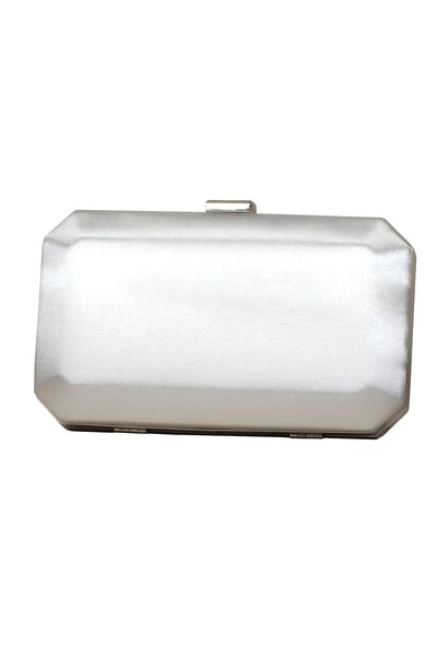 Box Clutch – Ebony Ivory Satin | The Perfect Bridal Company