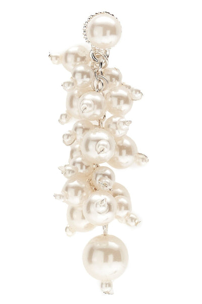 Schimmernde Perlen-Ohrhänger in Ivory