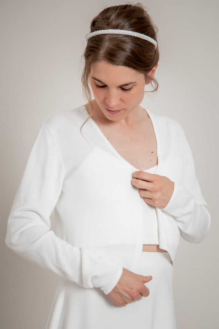 Simple Ivory Bridal Cardigan – noni