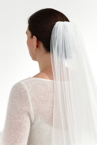 Simple Elbow Length Soft Tulle Veil