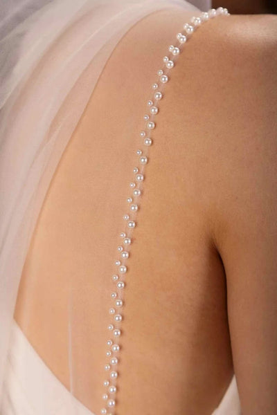 Softtüll-Schleier mit Perlenborte | The Perfect Bridal Company