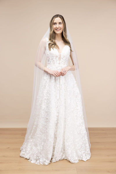 Softtüll-Schleier mit Perlenborte | The Perfect Bridal Company