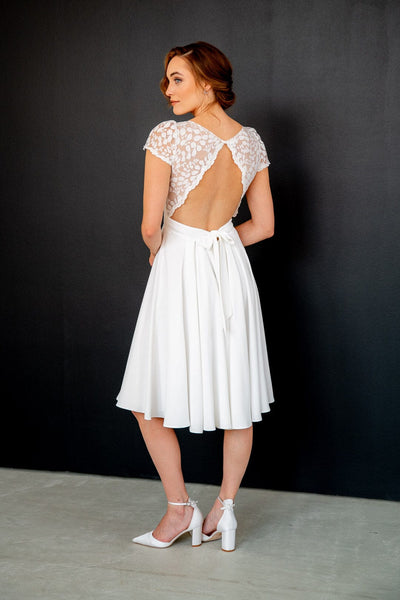 Standesamt-Brautkleid mit Rückendetail – Nelie noni One