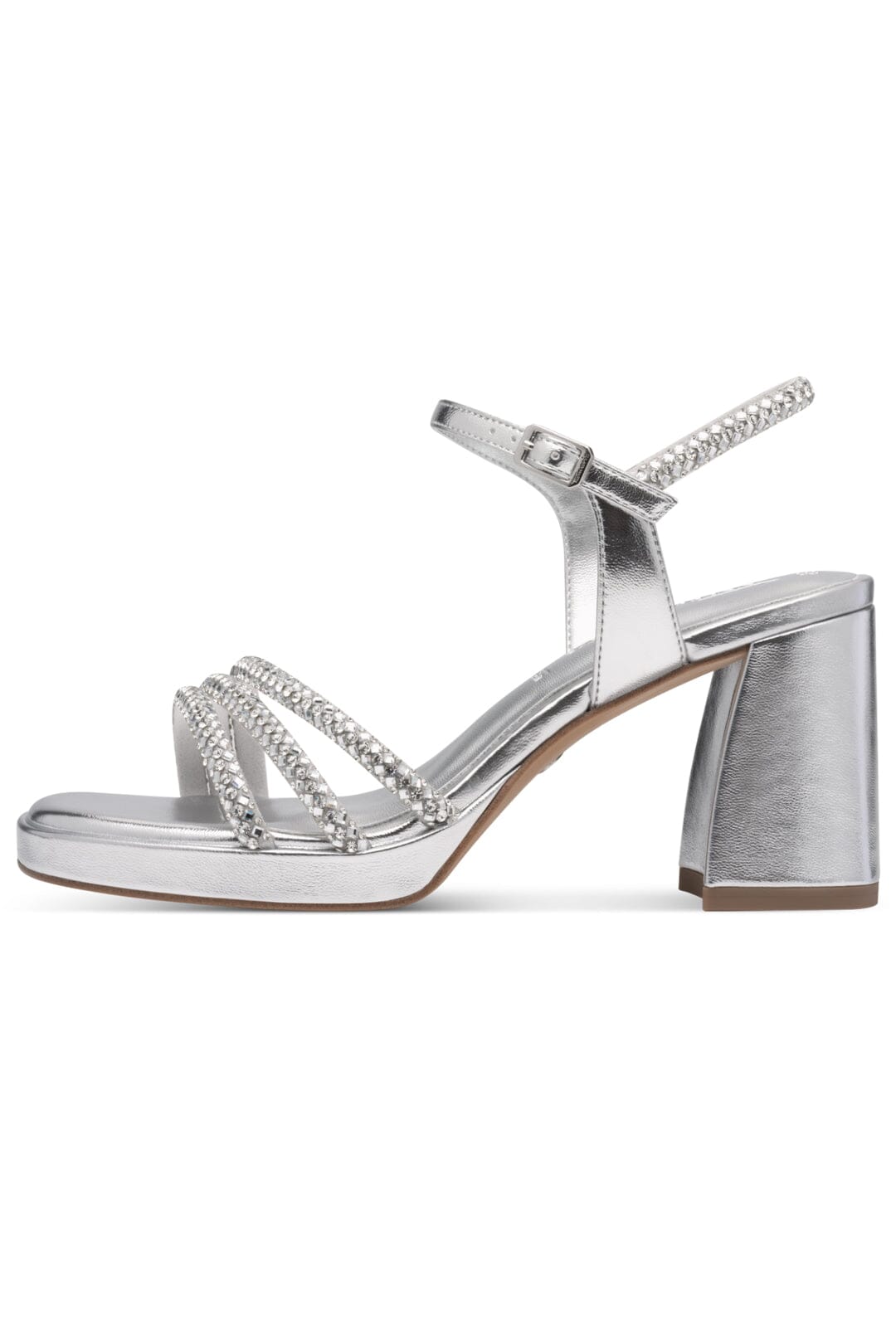 Verzierte Braut Sandalen in Silber – Tamaris