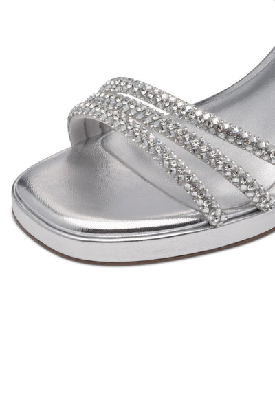 Verzierte Braut Sandalen in Silber – Tamaris