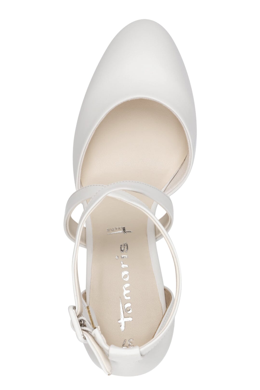 Weiße Brautschuhe im Cross-Strap-Look – Tamaris – noni