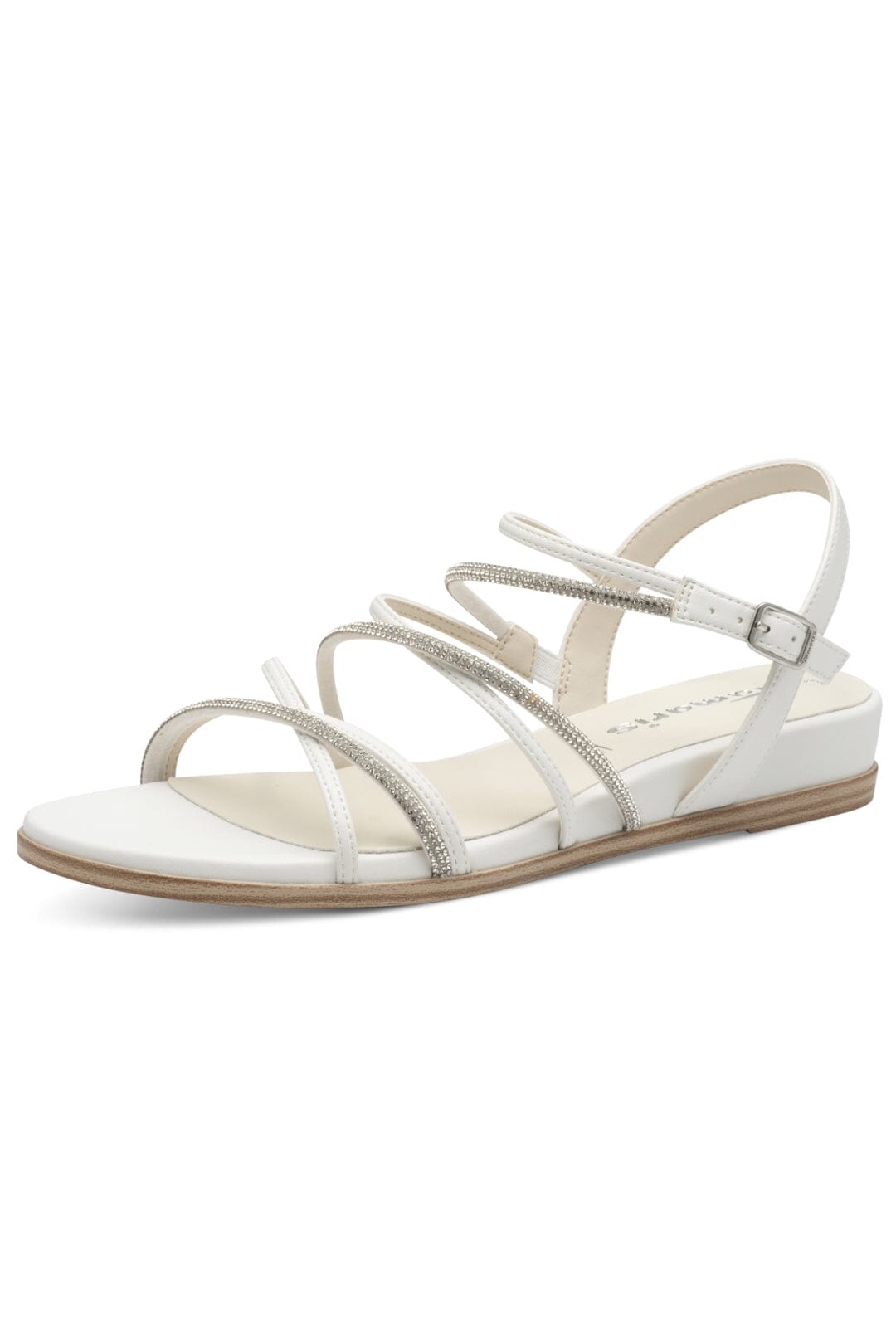 Weiße Sandalen mit Verzierung – Tamaris