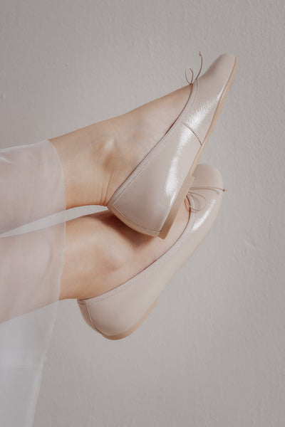 Blushfarbene Lack-Ballerinas - NICOLE Douce Rose