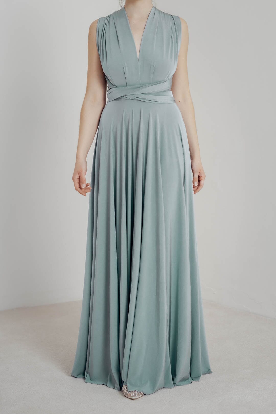 Bodenlanges Brautjungfernkleid – Ballgown Cucumber