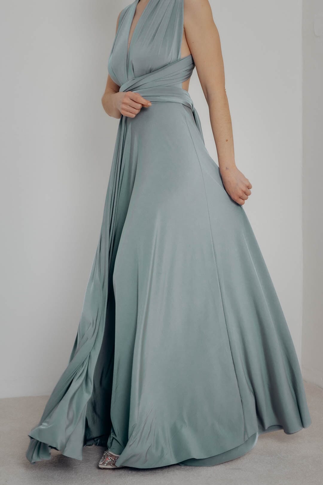 Bodenlanges Brautjungfernkleid – Ballgown Cucumber