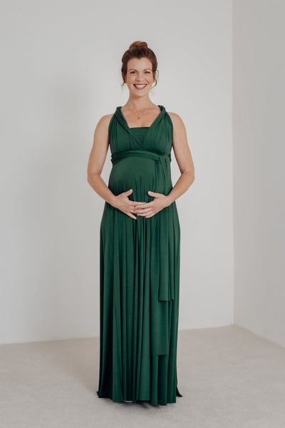 Brautjungfernkleid zum Wickeln - Ballgown Forest Green