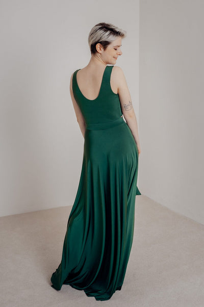 Dunkelgrünes Brautjungfernkleid – Reverse Gown Forest Green